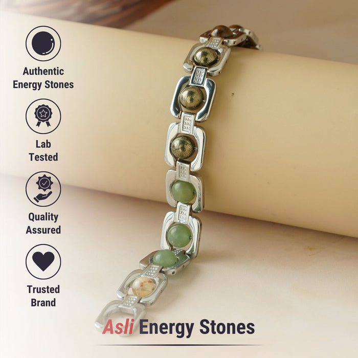 Rinmukteshwar Siddh Metal Dhan Yog™ Bracelet (Silver Plated): Lab Certified, Customised & Energized Bracelet for Men & Women
