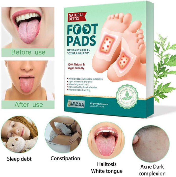 Premium Natural Detox Foot Patches (Buy 1 Get 1 Free) Pack of 10
