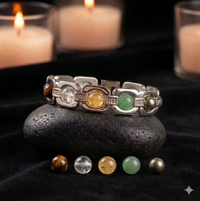Rinmukteshwar Siddh Metal Dhan Yog™ Bracelet (Silver Plated): Lab Certified, Customised & Energized Bracelet for Men & Women